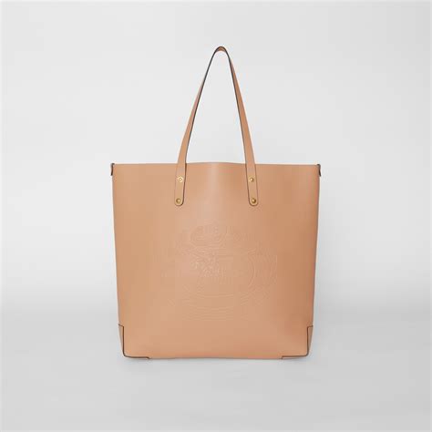 burberry large embossed crest leather tote|burberry medium buckle tote.